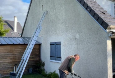 Peinture Ravalement sur pignon Saint a Saint-Germain-de-la-Grange 78640 - realisation