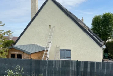 Peinture Ravalement sur pignon Saint Saint-Germain-de-la-Grange 78640 - resultat final